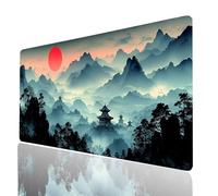 Tappetino Mouse XXL 800x300x3 mm Lmperméable et Antidérapant Tappetino Scrivania Montagna Mouse Pad Architettura e con Dase in Gomma Antiscivolo, Mousepad Migliora la recisione per Laptop Model-10823