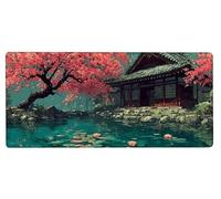 Tappetino Mouse XXL 800x300x3mm Mouse Pad XXL Terrazza, Gaming MousePad con Base in Gomma Antiscivolo, Cuciture Rinforzate Mousepad per Tastiera Lavabile per Accessori Scrivania, Regalo Flower 6-TG94