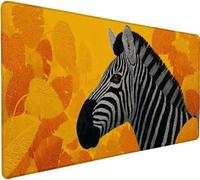 Tappetino Mouse XXL 800x300x3mm Tappetino Mouse Giallo, Gaming MousePad Zebracon Base in Gomma Antiscivolo, Cuciture Rinforzate Mousepad XXL per Tastiera Lavabile per Accessori Scrivania PC 5-7W73
