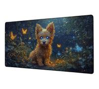 Tappetino Mouse XXL 800x400 mm Mouse Pad Farfalla Sottomano Scrivania Cane Mousepad Accessori Gaming Desk Mat per Migliorare Velocità Tappetini Gaming, per Ufficio Casa Computer Lavoro Gioco D-425