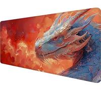 Tappetino Mouse XXL 800x400x3mm,Drago Tappetino Mouse Couleur Design a Fantasia, Mousepad con Base in Gomma Antiscivolo, Bordi Cuciti Lavabile Mousepad XXL per PC Gaming Accessori Scrivania 5-5872