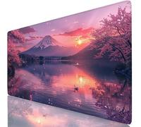 Tappetino Mouse XXL 800x400x4 mm Monte Fuji Tappetino Scrivania Giappone Mousepad per PC e Tastiera, Tappeto Scrivania Antiscivolo, Migliora Precisione e Velocità, Desk Mat per Gamer, Regalo W6-492