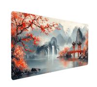 Tappetino Mouse xxl 80x30x0.3 cm Tappetino Gaming Mare per Tastiera Mouse Wireless Pc Portatile, Mousepad Tramonto Cucire Bordi Base in Gomma Antiscivolo per Ufficio Gaming Accessori model-1384