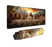Tappetino Mouse XXL 90 x 40 cm, Tappetino Mouse L'Ultima Cena Mousepad Sogno Sottomano Scrivania con Bordi Cuciti, Impermeabile Accessori Gaming con Base in Gomma Antiscivolo per Ufficio -hjw26014M