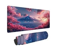 Tappetino Mouse XXL 900 x 300 mm, Monte Fuji Tappetino Scrivania Rosa Design, Moderno Mouse Pad con Base in Gomma Antiscivolo Accessori Scrivania, Waterproof Mousepad per PC, Lapto, Regalo -zzg2505EK