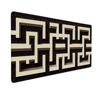 Tappetino Mouse XXL 900 x 300 mm, Tappetino Mouse Bianco Mousepad Geometria Sottomano Scrivania con Bordi Cuciti, Impermeabile Accessori Gaming con Base in Gomma Antiscivolo per Computer -bby2509SS