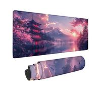 Tappetino Mouse XXL 900 x 300mm, Monte Fuji Tappetino Scrivania Giappone Design, Moderno Mouse Pad con Base in Gomma Antiscivolo Accessori Scrivania, Waterproof Mousepad per Lapto, Regalo -zzg2505AX