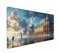 Tappetino Mouse XXL 900 x 400 mm Grigio Mousepad Architettura Tappetino Mouse Gaming con Bordi Cuciti e Antiscivolo Mousepad XXL Accessori Scrivania Ufficio per Gaming, PC, Laptop, Computer f6905