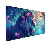 Tappetino Mouse XXL 900 x 400 mm - Tappetino Mouse Gaming Animali Leone Mousepad - Controllo Preciso del Mouse Migliora la Velocità e la Precisione - Tenuta Stabile - Accessori Scrivania - Regali y367