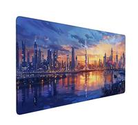 Tappetino Mouse XXL 900 x 400 mm - Tappetino Mouse Gaming Città Mousepad - Controllo Preciso del Mouse Migliora la Velocità e la Precisione - Tenuta Stabile - Lavabile - Accessori Scrivania y-194