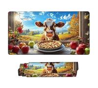 Tappetino Mouse XXL 900 x 400 mm- Tappetino Mouse Gaming Frutto della mucca Mousepad- Controllo Preciso Migliora la Velocità e la Precisione- Tenuta Stabile- Lavabile- Accessori Scrivania i-618