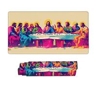 Tappetino Mouse XXL 900 x 400 mm- Tappetino Mouse Gaming L'Ultima Cena Mousepad- Controllo Preciso Migliora la Velocità e la Precisione- Tenuta Stabile- Lavabile- Accessori Scrivania i-960