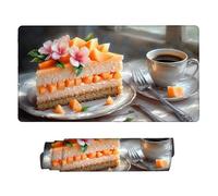 Tappetino Mouse XXL 900 x 400 mm- Tappetino Mouse Gaming Torta al caffè Mousepad- Controllo Preciso del Mouse Migliora la Velocità e la Precisione- Tenuta Stabile- Lavabile- Accessori Scrivania o-7