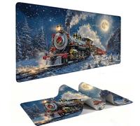 Tappetino Mouse XXL 900 x 400 mm - Tappetino Mouse Gaming Treno Luna Mousepad - Controllo Preciso del Mouse Migliora la Velocità e la Precisione - Tenuta Stabile - Lavabile - Accessori Scrivania h-561