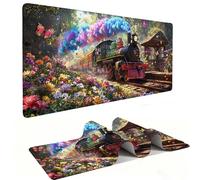 Tappetino Mouse XXL 900 x 400 mm - Tappetino Mouse Gaming Treno paesaggio Mousepad - Controllo Preciso del Mouse Migliora la Velocità e la Precisione - Tenuta Stabile - Accessori Scrivania h-267