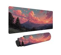 Tappetino Mouse XXL 900 x 400 x 3mm Tappetino Gaming Colore, Mouse Pad Paesaggio con Base in Gomma Antiscivolo, Impermeabile Mousepad Grande, Accessori Gaming, con Bordi Cuciti, Regalo Uomo -2510X13