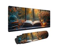 Tappetino Mouse XXL 900 x 400 x 3mm Tappetino Gaming Giallo, Mouse Pad Paesaggio con Base in Gomma Antiscivolo, Impermeabile Mousepad Grande, Accessori Gaming, con Bordi Cuciti, Regalo Uomo -2510O69