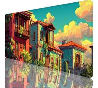 Tappetino Mouse XXL 900 x 400 x 4 mm, Blu Tappetino Mouse Lavabile, Architettura Mouse Pad Accessori Gaming, con Base in Gomma Antiscivolo Sottomano Scrivania per Lavoro, Ufficio, Regalo Uomo l-5454