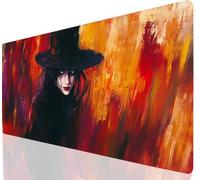 Tappetino Mouse XXL 900x400mmDonnaTappetino Mouse Gaming Colore con Bordi Cuciti Rinforzati, Grande Desk Mat Superficie Liscia, Base in Gomma Antiscivolo, Sottomano Scrivania Design Resistente a-914