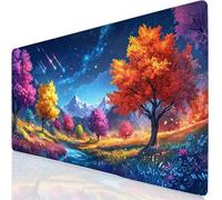 Tappetino Mouse XXL 900x400x3mm, Cartone Animato Tappetino per Mouse Paesaggio Mousepad, Sottomano Scrivania Accessori Gaming, Migliora Precisione e Velocità, Tappeto Scrivania Antiscivolo YG-154