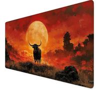 Tappetino Mouse XXL 900x400x3mm,Tappetino Mouse arancione,Impermeabile bue Scrivania Desk Mat con Bordi Cuciti e Base Antiscivolo Accessori Scrivania,per Scrivania Computer,Laptop,Regalo Uomo F1-676