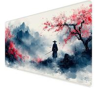 Tappetino Mouse XXL 900x400x3mm, Tappetino Mouse Bianco, Impermeabile paesaggio Scrivania Desk Mat con Bordi Cuciti e Base in Gomma Antiscivolo per Scrivania Computer, Laptop, Regalo Uomo F1-536