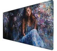 Tappetino Mouse XXL 900x400x3mm,Tappetino Mouse Colorato,Impermeabile donna Scrivania Desk Mat con Bordi Cuciti e Base Antiscivolo Accessori Scrivania,per Scrivania Computer,Laptop,Regalo Uomo F1-396