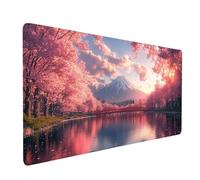 Tappetino Mouse xxl 90x40x0.3cm Tappetino Gaming Cascata per Tastiera Mouse Wireless Pc Portatile, Mousepad Architettura Cucire Bordi Base in Gomma Antiscivolo per Ufficio Gaming Accessori model-1366