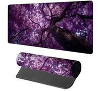 Tappetino Mouse XXL Albero, Tappetino Scrivania Grande 600x300x3mm Pianta, Mouse Pad con Base in Gomma Antiscivolo, Accessori Gaming, Sottomano Scrivania con Bordi Cuciti, per PC, Laptop 7-1794