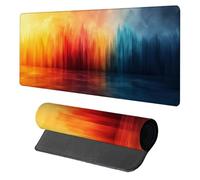 Tappetino Mouse XXL Arte, Tappetino Mouse 700x300x3mm, Mousepad Gaming con Bordi Cuciti, Sottomano Scrivania Grande, Accessori Gaming, Accessori Scrivania, per PC Gamer Ufficio Computer, Blu D-9371