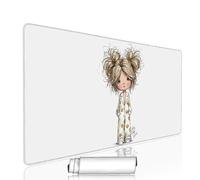 Tappetino Mouse xxl Bianco Mouse Pad Gaming Accessori Scrivania Grande Tappetino Tastiera e Compute 600x300x3mm Sottomano Scrivania Ragazza Pad PC Waterproof con Base in Gomma Antiscivolo w-8751