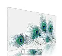 Tappetino Mouse xxl Bianco Mouse Pad Gaming Accessori Scrivania Grande Tappetino Tastiera e Compute 1200x600x3mm Sottomano Scrivania Piuma Pad PC Waterproof con Base in Gomma e Bordi Cuciti w-8879