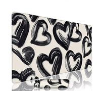 Tappetino Mouse xxl Bianco nero Mouse Pad Gaming Accessori Scrivania Grande Tappetino Tastiera e Compute 500x250x3mm Sottomano Scrivania Amore Pad PC Waterproof con Base in Gomma Antiscivolo w-10454
