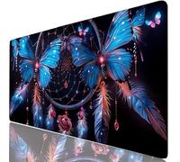 Tappetino Mouse XXL Cacciatore Di Sogni 52x667 cm Mousepad Farfalla Sottomano Scrivania Gaming, Base in Gomma Antiscivolo, Bordi Cuciti Rinforzati, Tappeto Mouse Grande per PC Desktop, Regalo H0-643