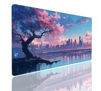 Tappetino Mouse XXL Gaming 1000x500x4mm Mouse Pad Mat Waterproof, Tappetino Scrivania Grande in Gomma Antiscivolo, Mousepad con Bordi Cuciti, Tappeto Sottomano Scrivania Tappetino per Mouse Spring (7)