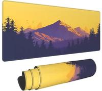 Tappetino Mouse XXL Gaming 1200x600x3mm Collina Gialla, Grande tappetino Scrivania, Superficie Liscia Migliora la Precisione e la Velocità, mouse pad per Computer, Laptop