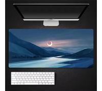 Tappetino Mouse XXL Gaming 600x300x2mm Montagne della Luna, Grande tappetino Scrivania, Superficie Liscia Migliora la Precisione e la Velocità, mouse pad per Computer, Laptop