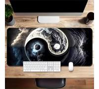 Tappetino Mouse XXL Gaming 700x400x3mm Tai Chi Luna, Grande tappetino Scrivania, Superficie Liscia Migliora la Precisione e la Velocità, mouse pad per Computer, Laptop