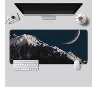 Tappetino Mouse XXL Gaming 800x400x2mm Montagna della Luna, Grande tappetino Scrivania, Superficie Liscia Migliora la Precisione e la Velocità, mouse pad per Computer, Laptop