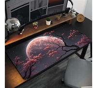 Tappetino Mouse XXL Gaming 800x400x3mm Luna Rosa, Grande tappetino Scrivania, Superficie Liscia Migliora la Precisione e la Velocità, mouse pad per Computer, Laptop