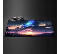 Tappetino Mouse XXL Gaming 900x300x2mm Tempesta al tramonto, Grande tappetino Scrivania, Superficie Liscia Migliora la Precisione e la Velocità, mouse pad per Computer, Laptop