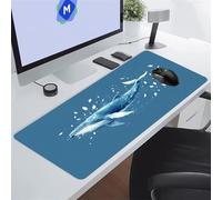 Tappetino Mouse XXL Gaming Animale Balenottera Azzurra Tappetino per Mouse Grande 800x300x3 mm Mouse Pad Grandi Migliora la velocità e la precisione Lavabile Tappetino Scrivania per Ufficio e casa