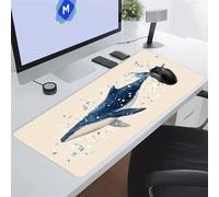 Tappetino Mouse XXL Gaming Balenottera Azzurra Tappetino per Mouse Grande 900x400x3 mm Mouse Pad Grandi Migliora la velocità e la precisione Lavabile Tappetino Scrivania per Ufficio e casa