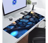 Tappetino Mouse XXL Gaming Geometria Blu Tappetino per Mouse Grande 700x300x2 mm Mouse Pad Grandi Migliora la velocità e la precisione Lavabile Tappetino Scrivania per Ufficio e casa