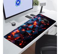 Tappetino Mouse XXL Gaming Geometria Gialla Nera Tappetino per Mouse Grande 1200x600x2 mm Mouse Pad Grandi Migliora la velocità e la precisione Lavabile Tappetino Scrivania per Ufficio e casa