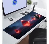 Tappetino Mouse XXL Gaming Geometria Rossa Tappetino per Mouse Grande 900x300x3 mm Mouse Pad Grandi Migliora la velocità e la precisione Lavabile Tappetino Scrivania per Ufficio e casa