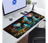 Tappetino Mouse XXL Gaming Grotta Fiori Tappetino per Mouse Grande 700x400x3 mm Mouse Pad Grandi Migliora la velocità e la precisione Lavabile Tappetino Scrivania per Ufficio e casa