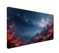 Tappetino Mouse XXL Luna, Paesaggio Gaming Tappetino Scrivania 1000x500x3mm, Mousepad Grande con Base in Gomma Antiscivolo, Sottomano Scrivania con Bordi Cuciti, per PC Ufficio Accessori Gaming 4-1966