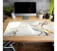 Tappetino Mouse XXL Marmo Grigio Chiaro 1000x500x3 mm tappetino per il mouse da Gaming con Bordi Cuciti Tappetino Scrivania Antiscivolo Mouse Pad Grande per Ufficio e Casa