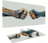 Tappetino Mouse XXL, Mouse Pad 700 x 300 mm, Tappetino Mouse Gaming, Sottomano Scrivania con Cuciture Sui Bordi, Accessorio per Scrivania, Base in Gomma Antiscivolo, Ufficio, colorato Le mani. w0w1110